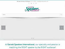 Tablet Screenshot of garrettspeakers.com